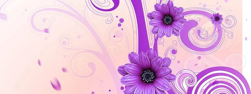 紫色花朵花纹背景