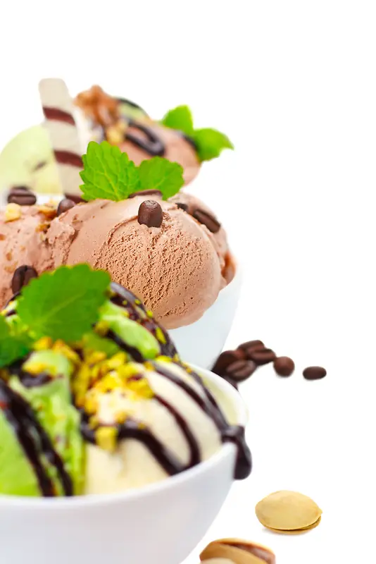 彩色冰淇淋夏日甜品活动海报