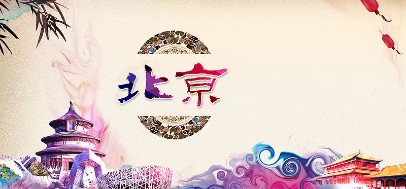 中国风北京旅游banner海报