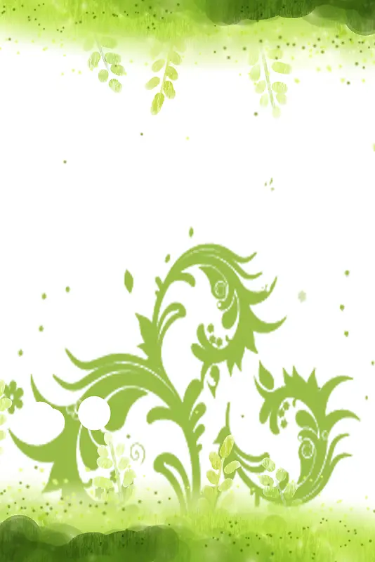 绿色花纹图案海报背景素材