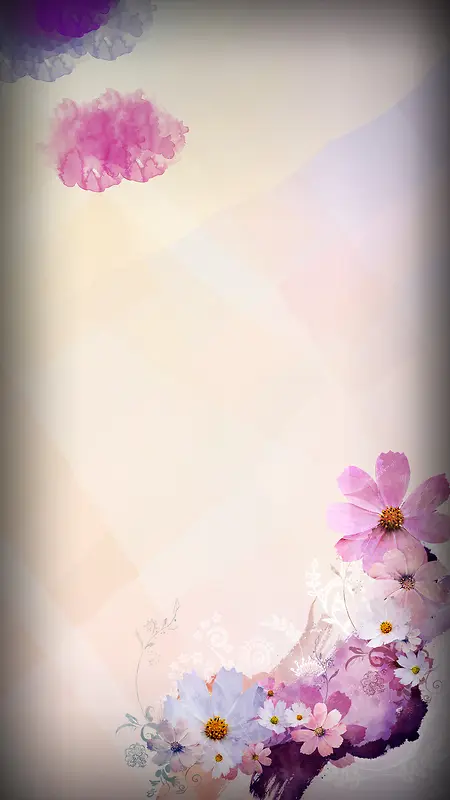 粉色纹理花瓣商业H5背景素材