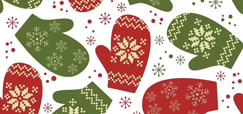 手套可爱圣诞节冬季文艺banner