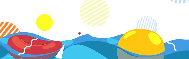 多彩泡泡夏季banner背景