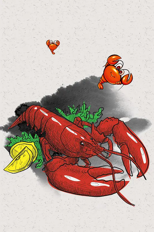 小龙虾宣传海报背景
