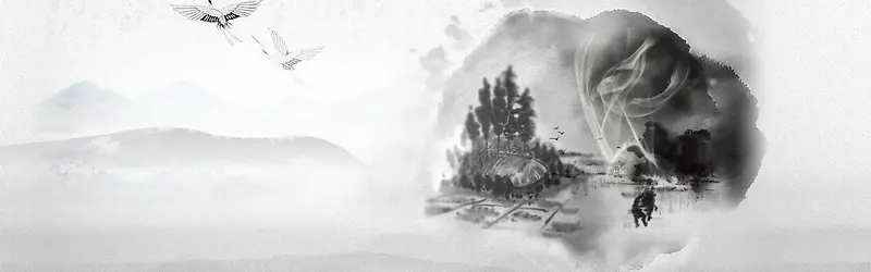 中国风山水背景