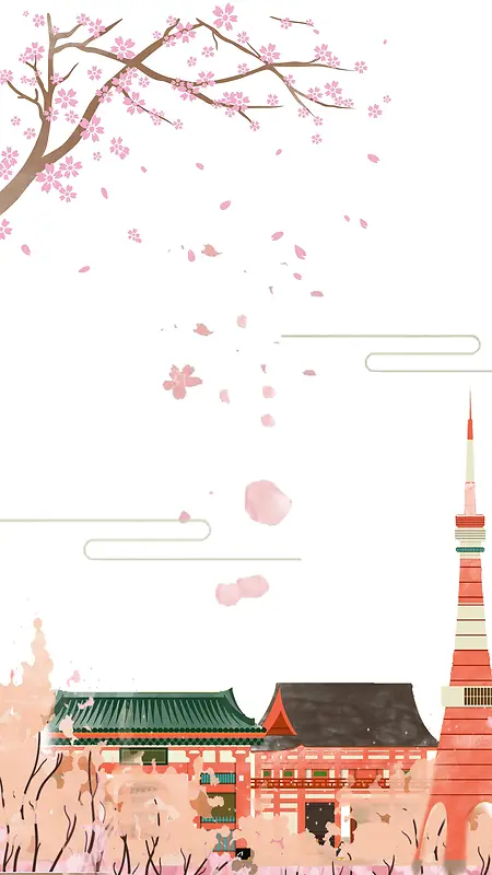 春天花朵H5背景
