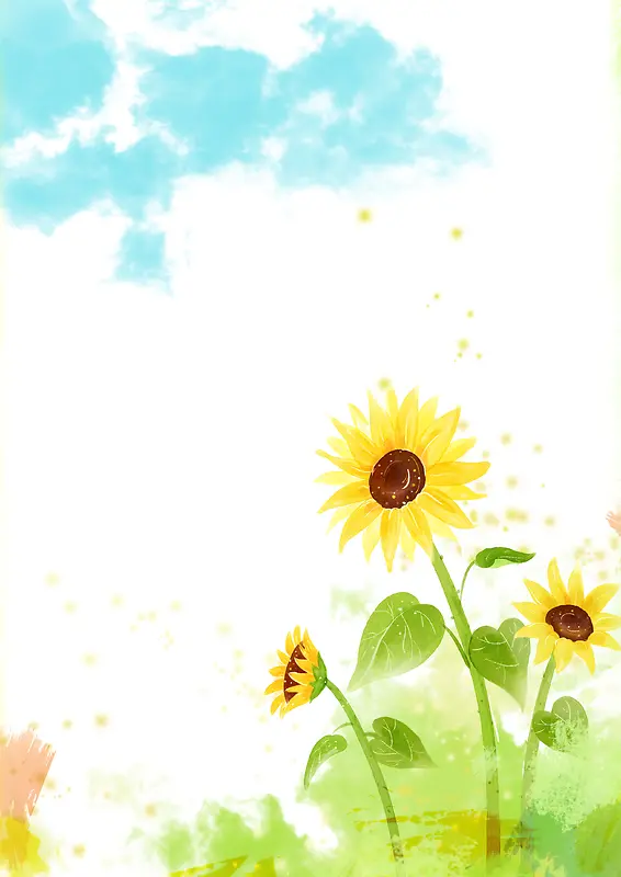 向日葵海报背景