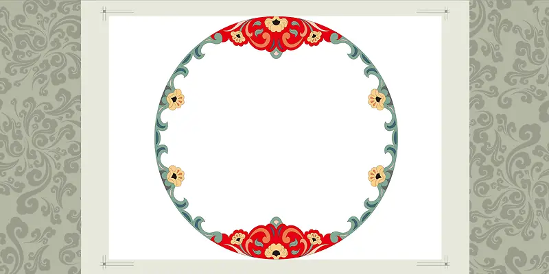 矢量古典中国风传统纹理花边背景