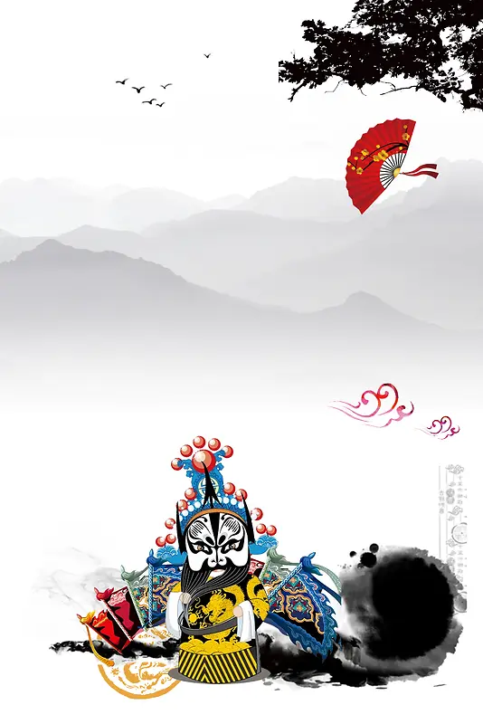 京剧文化海报背景
