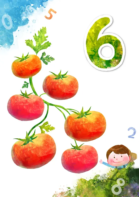 西红柿主题儿童节海报
