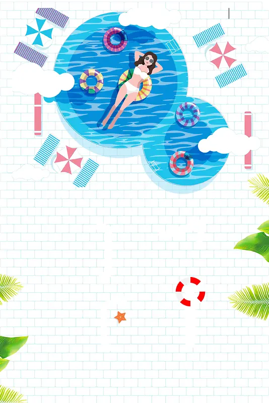 水上乐园泳池狂欢海报背景