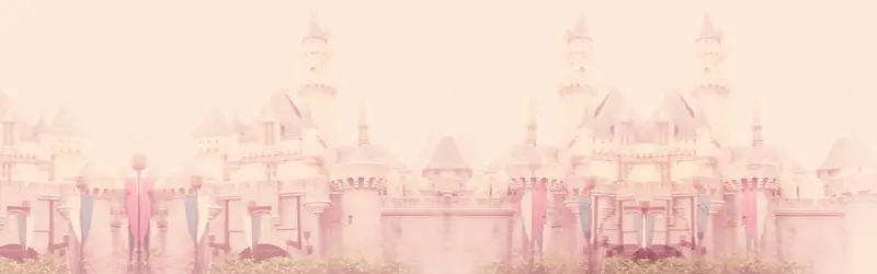 粉色梦幻城堡背景