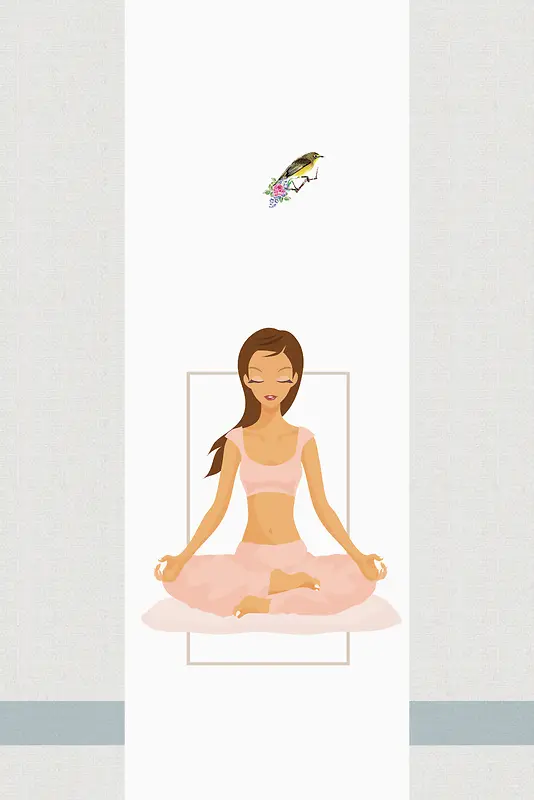 瑜伽运动海报背景素材
