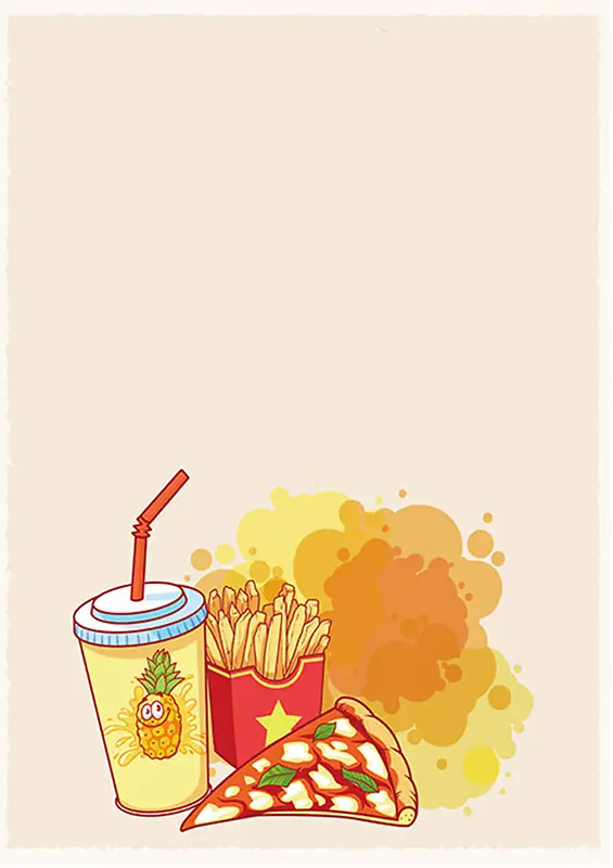 卡通食物海报背景