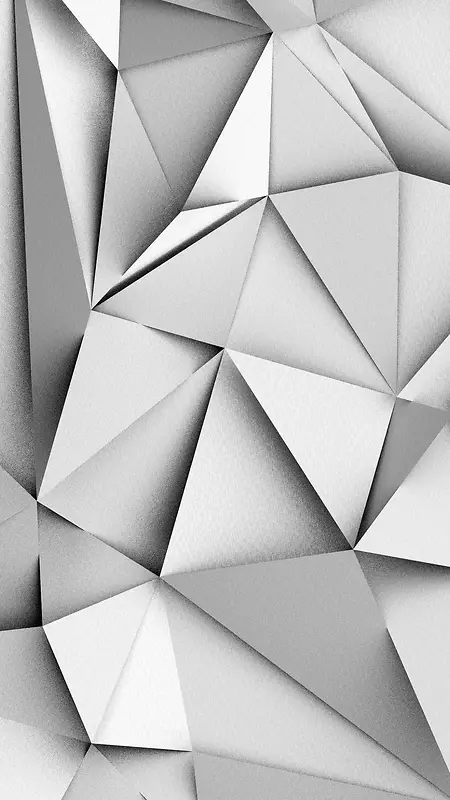 灰白色立体几何三角形H5背景素材