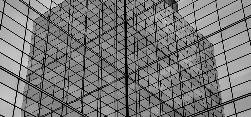 镜面玻璃高楼大厦