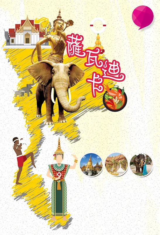 泰国旅游宣传海报背景