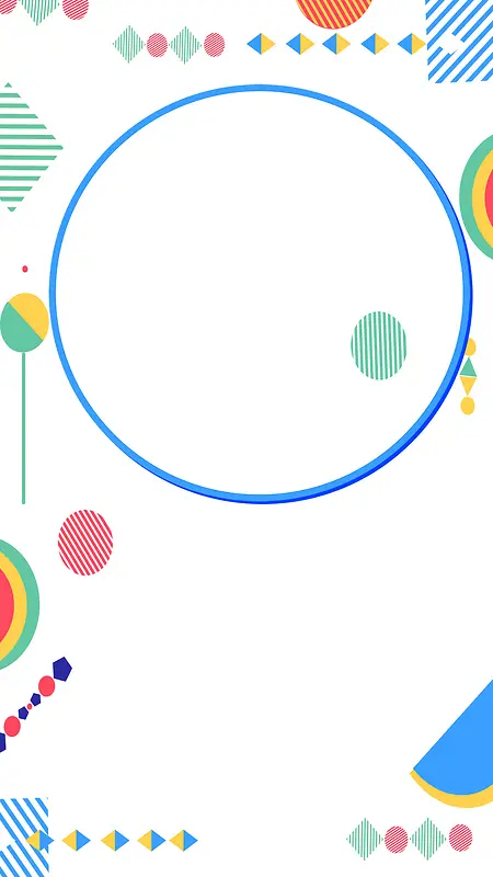 孟菲斯风格几何圆圈图案广告设计背景图