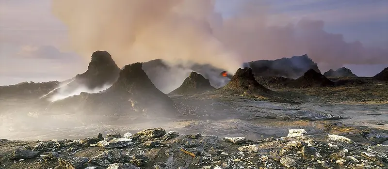 火山 自然美丽风景banner