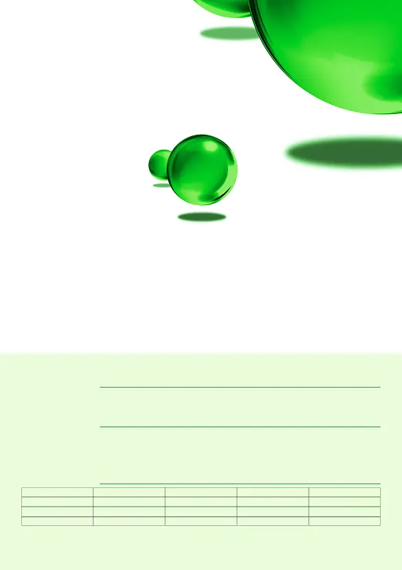 简约水滴表格绿色背景素材