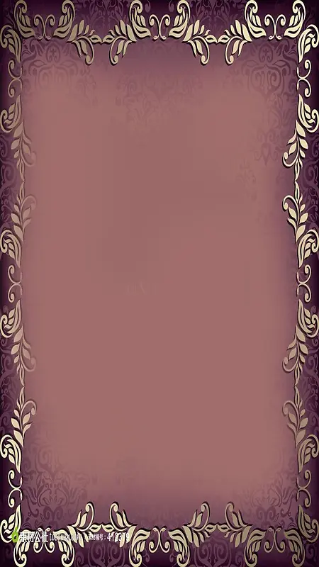 欧式花边紫色H5背景
