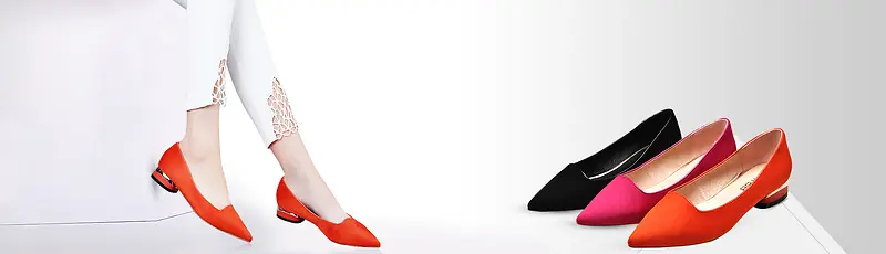 简约时尚红黑色经典品牌女鞋促销活动