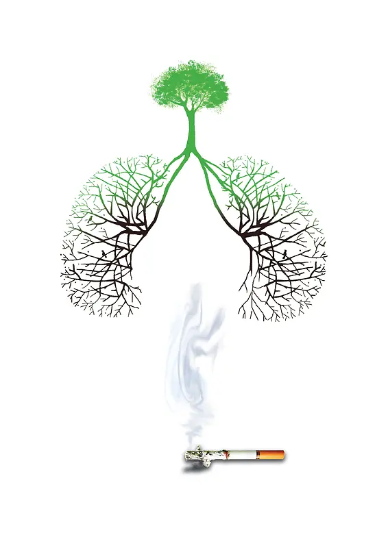 禁止吸烟保护环境公益海报背景素材