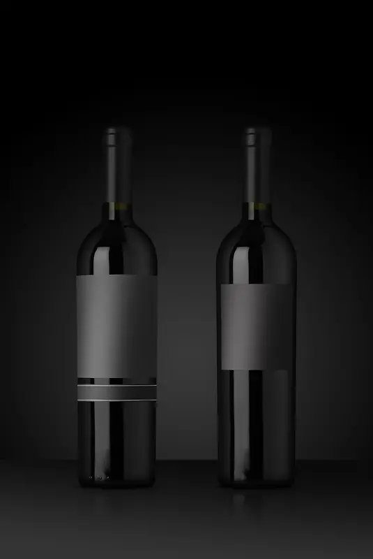 品质生活红酒酒瓶包装黑色质感海报背景素材
