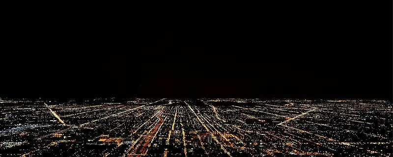夜晚城市鸟瞰夜景背景