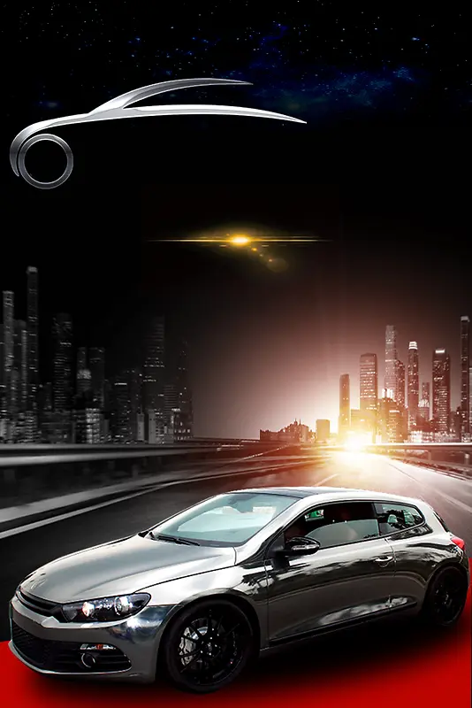 大气创意车辆年审服务广告海报背景素材