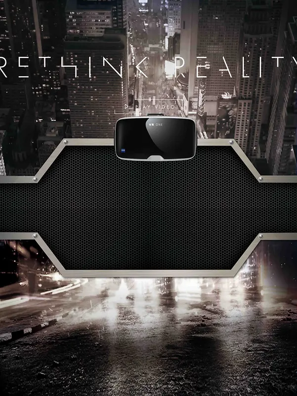 虚拟现实科技VR海报背景模板