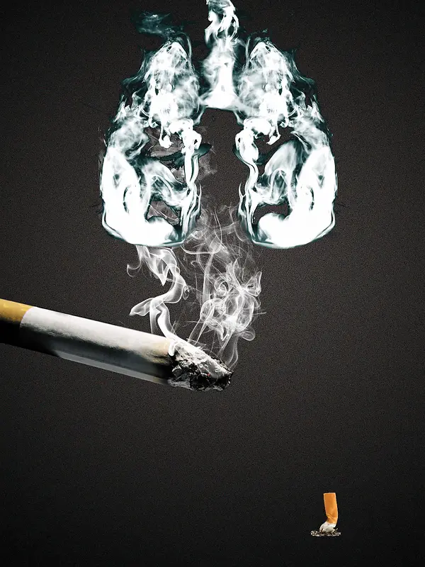 简约世界无烟日宣传推广海报背景