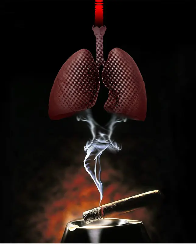 吸烟与肺癌海报