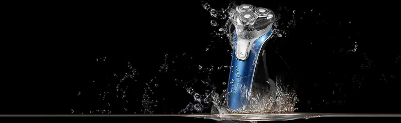 可水洗剃须刀促销季黑色banner