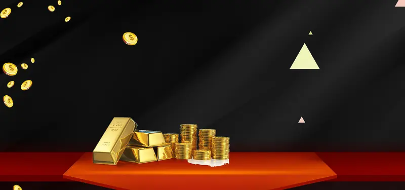 金融理财黑色背景简约风格海报banner