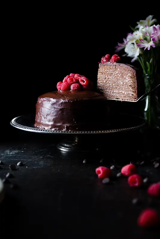 巧克力蛋糕背景素材