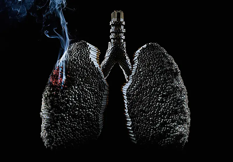 531世界无烟日创意肺与香烟广告背景