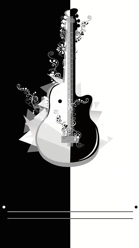 小清新手绘吉他招生海报设计