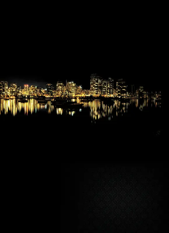 黑色城市夜景背景