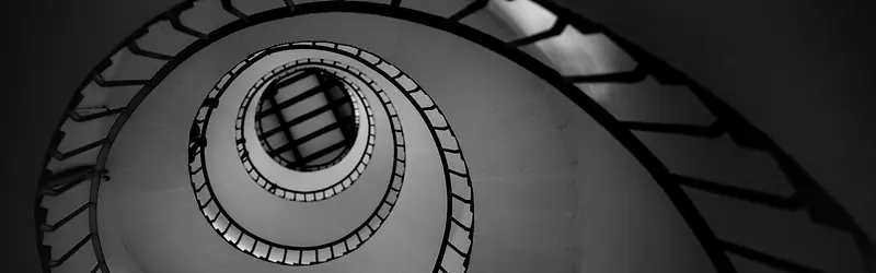 黑白摄影楼梯漩涡背景