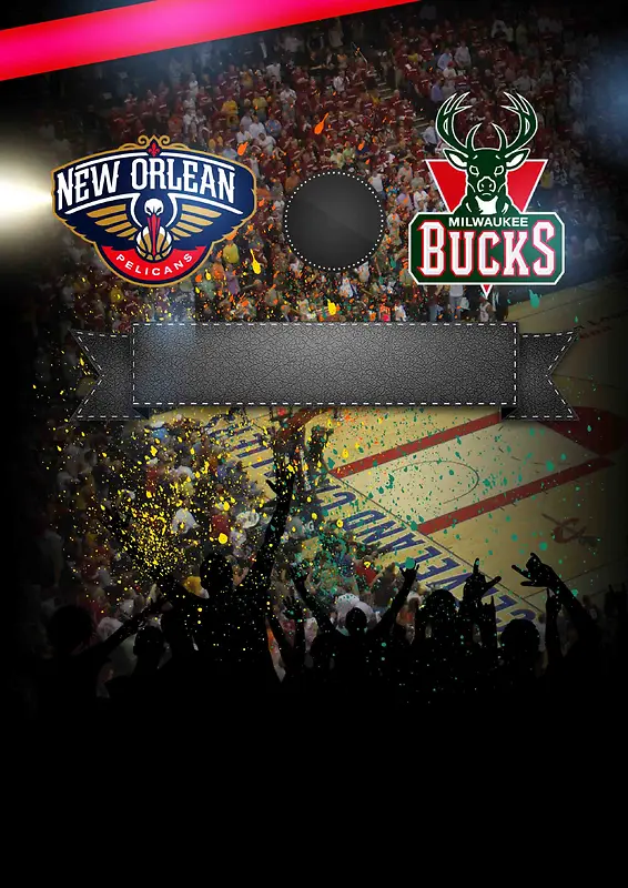 NBA比赛海报篮球海报背景模板