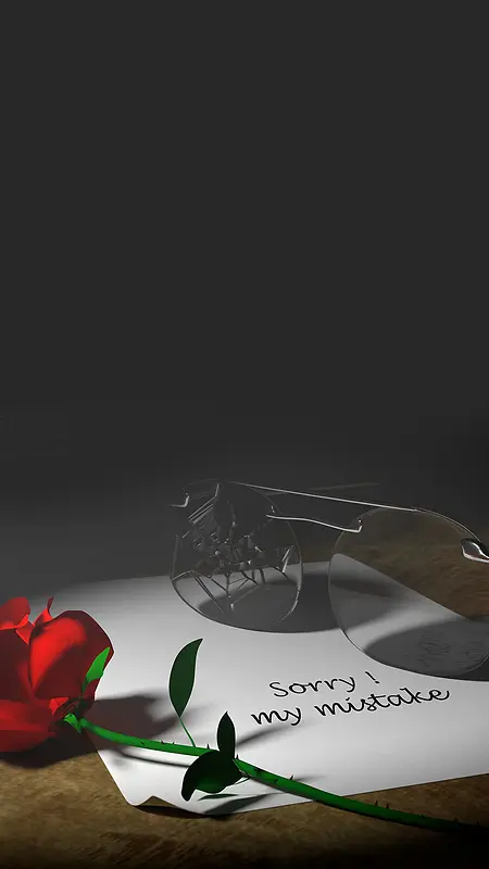 时尚黑色背景玫瑰花素材H5背景