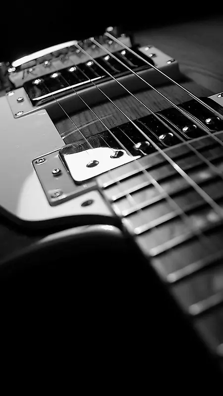 吉他黑白艺术摄影H5背景