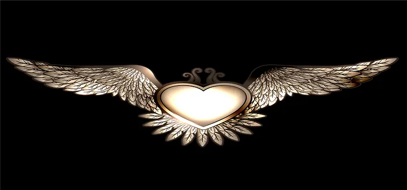 天使翅膀情人节海报背景