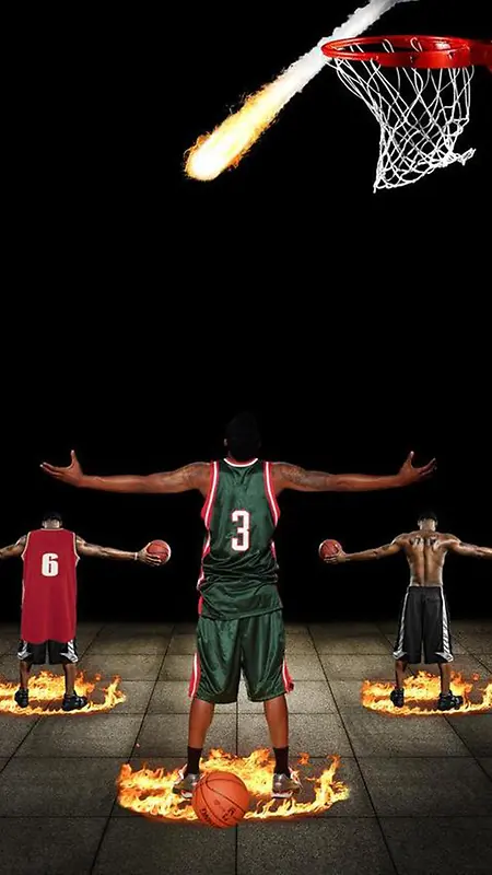 黑色篮球球员背景图
