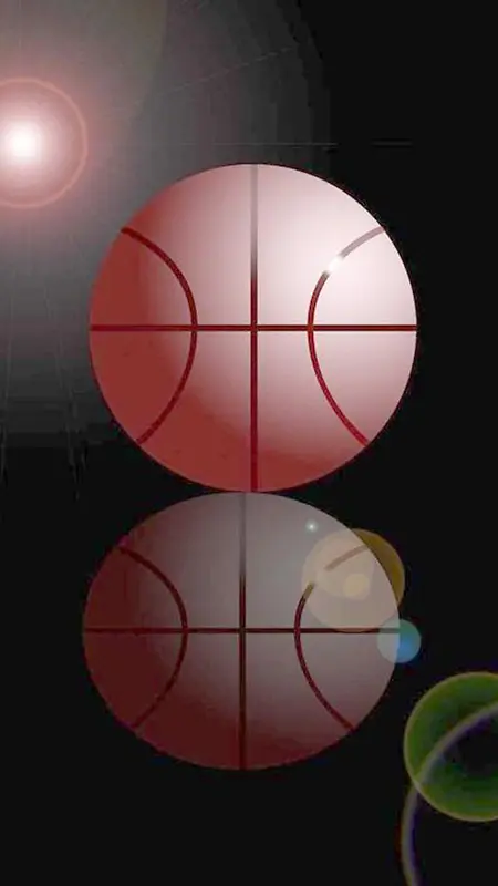 黑色扁平篮球图案背景图
