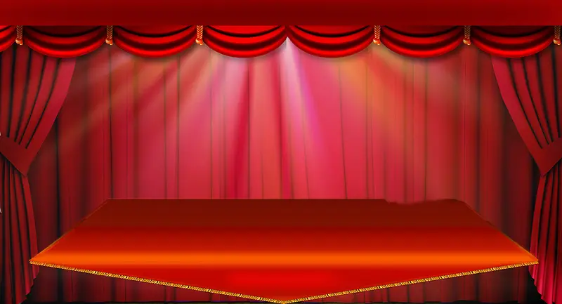 红色舞台背景素材