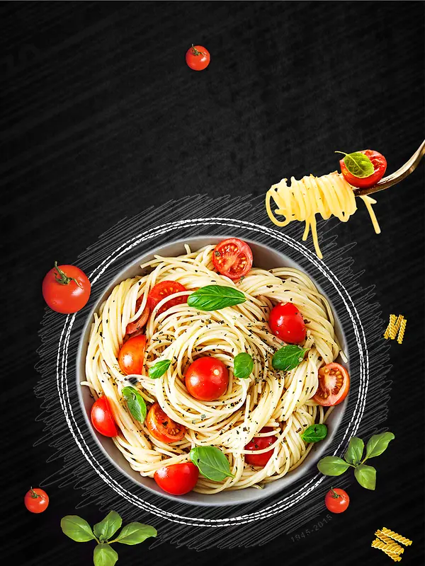 意大利面美食西餐海报背景
