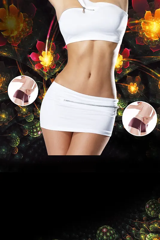 美容美体减肥整形广告海报背景素材