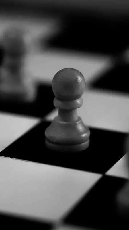 创意黑白对比色国际象棋H5背景